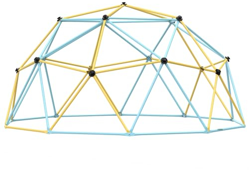 VEVOR Kletterkuppel, 3,66 m geometrisches Kuppel-Kletterspielzentrum für Kinder von 3 bis 10 Jahren, Klettergerüst 340 kg Tragfähigkeit, mit Klettergriff, Outdoor-Spielgerät Garten Hinterhof