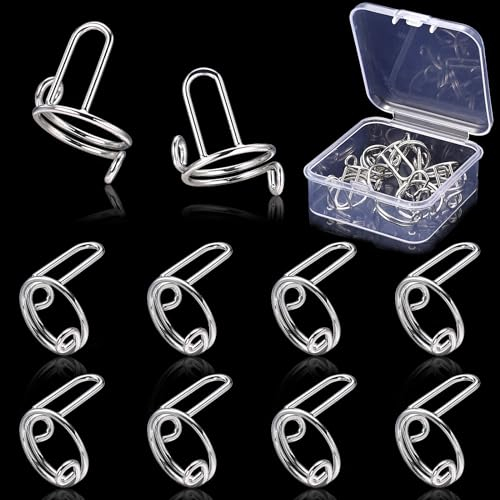 Noverlife 10PCS Wudu-Nagelringe für Acrylnägel, größenverstellbare Fingernagelringe ohne Klebstoff, wiederverwendbares Halal-Nagelring-Set, nicht anlaufend, auf Nägel drücken Silber Metallring