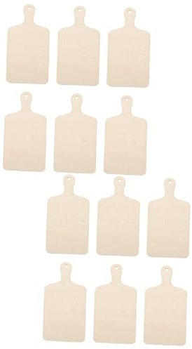 Anneome 12 Pz tagliere di legno fai da te vassoi per snack mini spatola per mini alzata per torte vassoio bomboniere doodle taglieri in legno taglieri di pane multistrato di pioppo