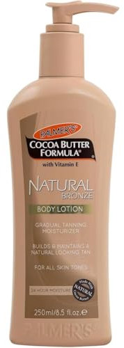 Palmer's Cocoa Butter Formula Natural Bronze Body Lotion with Vitamin E - Gradual Tanning Moisturizer, 250ml - Builds & Maintains a Natural Tan, Deep Hydration for All Skin Tones.