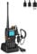 JUCJET K6 walkie talkie dual band con display a cristalli liquidi, abbinamento con un solo tasto, 999 canali, 8 gruppi di crittografia, walkie talkie ricaricabile con auricolari originali (1 pezzo)