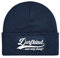 NIMAMA Mütze Beanie Dorfkind Wintermütze Statement Spruch Print Geschenk Unisex Strickmütze für Herren & Damen - Navyblau