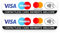 2 PACK - Small 14cm X 3cm CONTACTLESS CARD PAYMENTS WELCOME Self Adhesive Stickers - W51R Business Shop Credit Debit Card,