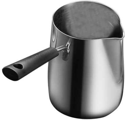 ULTECHNOVO 1Pieza Olla De Freír Acero Inoxidable Cacerola De Cocina para Freír y Calentar Leche Freidora De Alta Durabilidad para Uso Diario Casa