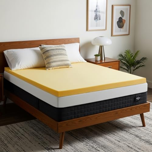 Orthopaedic Memory Foam Mattress Toppers Premium Quality Standard UK In 1, 2, 3, 4 Thicknesses Available Depths|Soft & Comfortable|Memory Foam Durable (King 4)