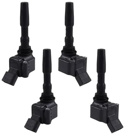 Fentty Zündkerzen Passend Für Vw Golf Jetta Polo 6R Zündspule 4-teiliges Set 04E905110C 04E905110B 04E905110 Ersatz Zündungskabel