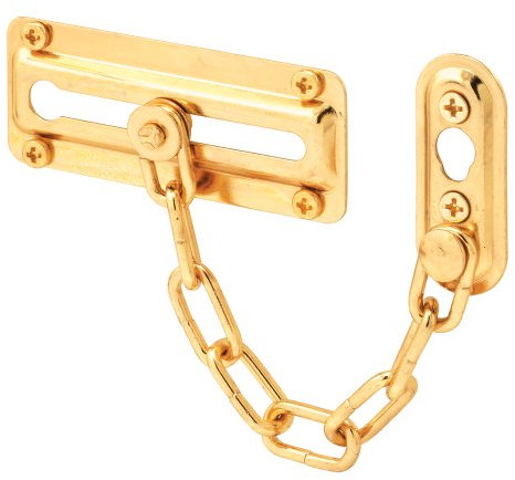 Prime-Line U 9905 Door Guard, Brass, 7/16