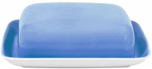 KAHLA Pronto Colore Butterdose, eckig sky blue|hellblaue Butterdose aus Porzellan