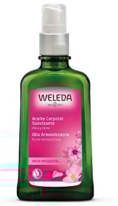 Weleda Olio Armonizzante Rosa mosqueta, leviga e migliora l'elasticità della pelle, a base di puri oli vegetali, come l'olio dai semi di rosa selvatica bio (1X100 ml)