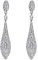 EVER FAITH® - Cristal Austriaco Boda Larga Lágrimas Pendientes Perforados Plata-Tono Claro N05420-1
