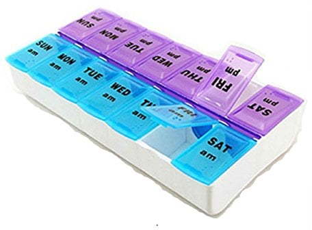 New E FAST CE4 Seven Day AM & PM Pill and Tablet Storage Box with 14 compartments by E FAST CE4