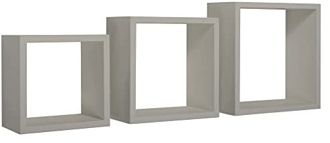 MODULARREDO Incubo Mensole da Parete, Legno, Marrone Talpa, 15.5x35.0x35.0 cm, 3 unità