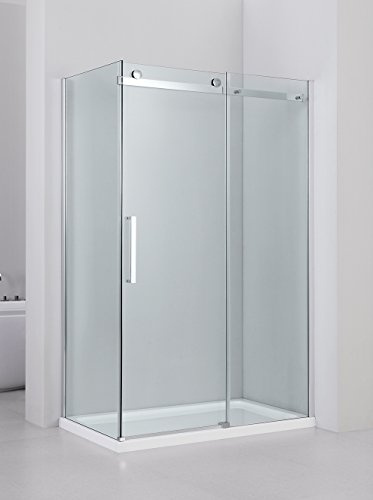 Yellowshop - Box Cabina Doccia In Cristallo Temperato 8mm Trasparente Bagno Porta a Nicchia Anta Scorrevole Reversibile Varie Misure Cm 70, 80, 100, 120, 140, 160 (Cm 80x120)