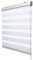 Sol Royal Kassetten Doppelrollo ohne Bohren SolDecor DK9 Duo Rollo Klemmfix 70 x 160 cm Premium Vario Rollo mit Klemmträger und extra breite Streifen - Weiß