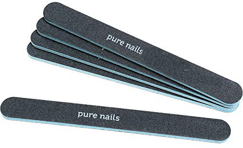 Pure Nails Black Nail Files - 240/240 Grit (Pack Of 5)