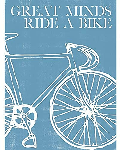 Wee Blue Coo Great Minds Ride A Bike Unframed Art Print Poster Wall Decor 12x16 inch Toll Fahrrad Wand Deko