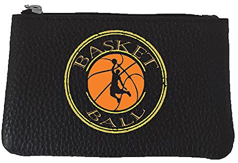 Syl'la Basket Porte Monnaie et cle en Cuir Noir