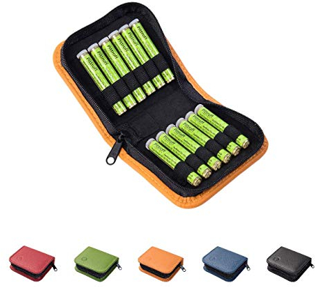 Homöopathische Taschenapotheke, Globuli-Tasche Potenz C30, gefüllt mit 12 Globuli-Röhrchen (Glas), handgemacht aus echtem Leder (safran-gelb)