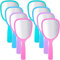 Jetec Small Handheld Hand Mirror Compact Travel Makeup Mirror Handheld Cosmetic Personal Portable Vanity Glass 3.15 x 7.09 Inch(Blue, Green, Pink, Purple,8 Pcs)