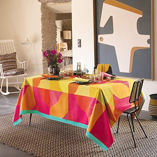 Garnier Thiebaut 41861 Tischdecke Mille Bari Summer Beschichtet 150X150 Cm