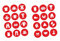 Möbelaufkleber Ordnungssticker für Kleidung weiß/rot- Möbelfolie Kinderzimmer, Kleiderschrank, Ordnung lernen, Aufbewahrung, Ordnungssystem