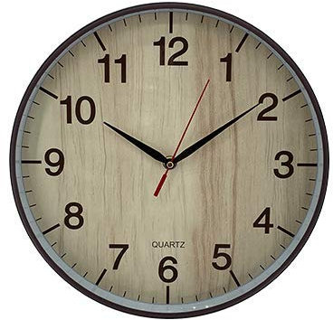 CABLEPELADO - Reloj de Pared - Mecanismo Cuarzo - Decorativo - Oficina - hogar - Cocina - medidor Tiempo - silencioso - Estilo Madera Vintage - 25 cm - Marron Oscuro