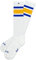 Spirit of 76 Herren & Damen Sport Retro Skatersocks Hoch Baumwolle 43 44 45 46 Weiß - Blau - Gelb Golden State Hi (L)