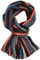 Rotfuchs Strickschal Herrenschal Damenschal Unisex reine Wolle gestreift feinstrick mit Fransen mehrfarbig (rot-bunt)
