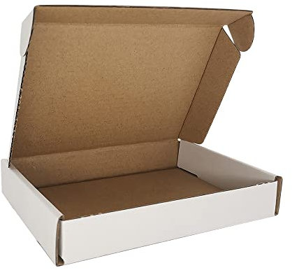 CH-BOX CM641 Versandkartons, Wellpappe, 15,2 x 10,2 x 2,5 cm, Weiß, 50 Stück