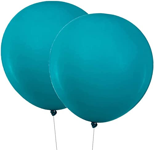 15 Stück 18 Zoll Großer Luftballons Türkis, Jumbo Türkis Latex Helium ballons für Party Deko(Ø 45 cm)