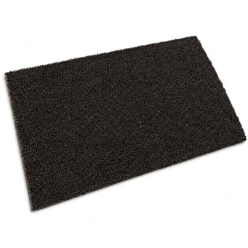 Entrando Fußmatte Kokos 40x60 cm, rutschfest, Anthrazit | Kokosmatte mit dichtem Flor und Vinylrücken - nimmt Schmutz zuverlässig auf, für innen und überdachten Eingangsbereich