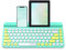 Bloody FBK30 QuietKey 2.4G Kabellose Tastatur und Bluetooth Dual-Modus, bis zu 4 Geräte, tragbar mit integrierter Unterstützung für Mac iOS, Windows Android (Avocado)