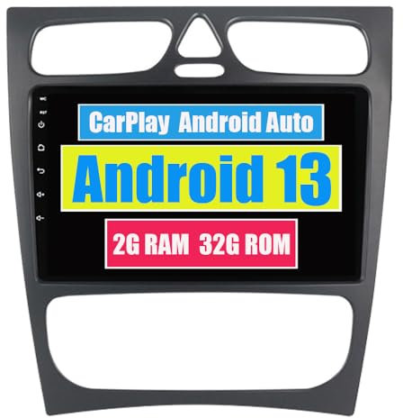 RoverOne Auto Stereo für Mercedes Benz W203 W210 W209 C200 C180 C220 C350 E200 E250 mit Android Multimedia-Player Navigation Radio Stereo Touchscreen Bluetooth WiFi USB Mirror Link