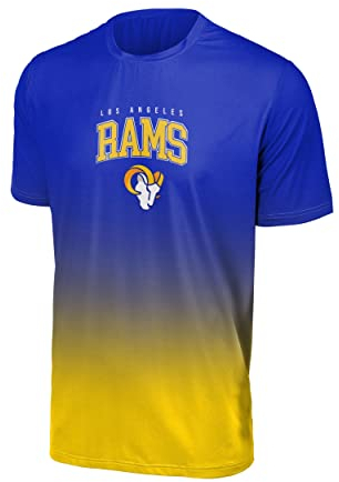 FOCO Los Angeles Rams NFL Gradient Mesh Jersey Short Sleeve Herren T-Shirt - XXL