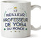 MUGFFINS Tazas para PROFESOR DE YOGA hombre - En Francés - Meilleur du Monde - 11 oz / 330 ml - Regalo original y divertido