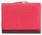 DUDU Portefeuille Femme Petit en Cuir RFID avec Portemonnaie Fermoir clic clac Compact 6 Porte-Cartes Framboise