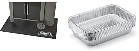 Weber Brosse en T Petit modèle & 6415 Lèchefrites Barquette Aluminium - Lot de 10