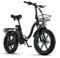 CEAYA Electric Bikes 20IN Folding Electric Bicycle For Adults Ebike 48V 20AH With LCD-Display, 8 Speed Gears,Hydraulic Brakes,Fat Tires,Front Basket,Rear Rack