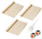 TIANNAIT 3 Stück Sushi-Rollvorhang mit 1 Reislöffel, Sushi-Rollmatte, Sushi-Bambusvorhang, Sushi-Bambusmatte, Sushi-Roller, für Zuhause, Restaurant usw. (24 x 24 cm)