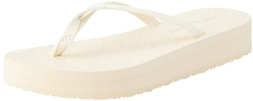 Tommy Hilfiger Flip Flops Donna Beach Sandal Scarpe da Mare, Bianco (Calico), 41