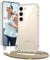 Vaykwo Coque avec Cordon pour Samsung Galaxy S23 6,1'', Coque avec Collier Réglable pour Samsung Galaxy S23 6,1'', Protection Complète Transparente avec Tour de Cou, Or