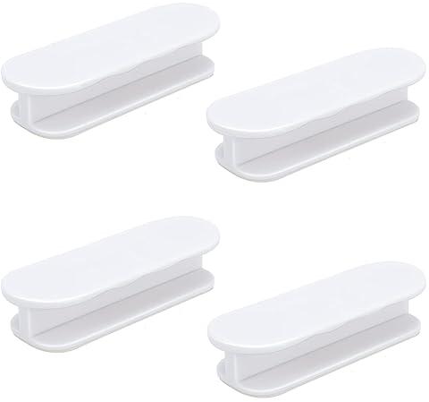 HY HUIJUN 4 Stück Balkontürgriff, Türknauf Türgriff, Mühelos Selbstklebende Türgriffe, Schrankgriffe, Kunststoff Möbelgriff Glastür Fenstergriff