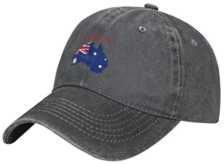 874 Baseballkappe Unisex-Flaggenkarte Von Australien Twill Plain Baseball Mützen Verstellbare Dad Hat Unisex Baseball Kappe Für Wandern Distressed Stickerei Cap Vintage