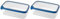 Curver Boîte alimentaire rectangulaire multi usage 4L en polypropylène 100% recyclé, 30x20x9,4 cm, Adapté au Micro-Ondes, Lave-Vaisselle, Congélateur- bleu, pour la cuisine (Lot de 2)