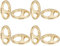 SUNNYCLUE 1 Box 8Pcs Trigger Spring O Rings Oval O Ring Real 18K Gold Plated Brass Purse Buckle Hardware Keyrings Clasps Mini Small jewellery Snap Hooks Fastener Rings for Handbags Keychains DIY Craft