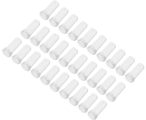 PATIKIL Floral Water Tubes with Cap, 50 Pcs 0.6 ID x 1.6 Plastic Bottle for Plants Flower Arrangement, White