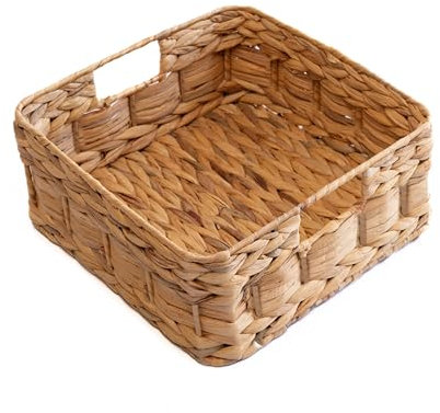 Arthur Cameron Water Hyacinth Square Storage Basket 30x30x13cm (Medium)