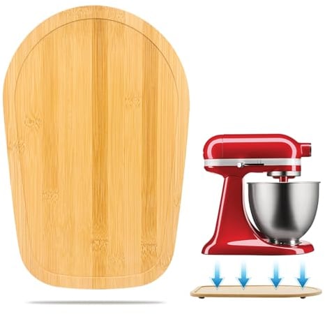 Alfombrilla deslizante de bambú para Kitchen Aid Artisan Mini batidora de pie inclinable de 3.5 cuartos de galón, tabla deslizante, accesorios de almacenamiento de electrodomésticos de cocina,