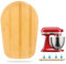 JAYOBGO Bamboo Mixer Slider Mat for Kitchen Aid Artisan Mini 3.5 Quart Tilt-Head Stand Mixer, Sliding Board Kitchen Appliance Storage Attachments, Countertop Moving Tray Accessories