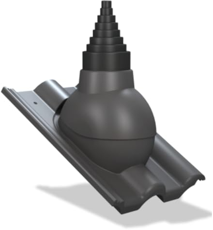 Tile P56 Antenadurchführung für Braas - Frankfurter Benders-Mecklenburger ProDach Dachziegel Antennendurchgang (RAL7024 (Graphitgrau))